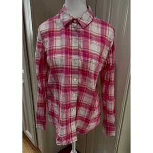 Vineyard Vines Pink Plaid Button Down Long Sleeve Shirt Casual Top Size 6 Barbie